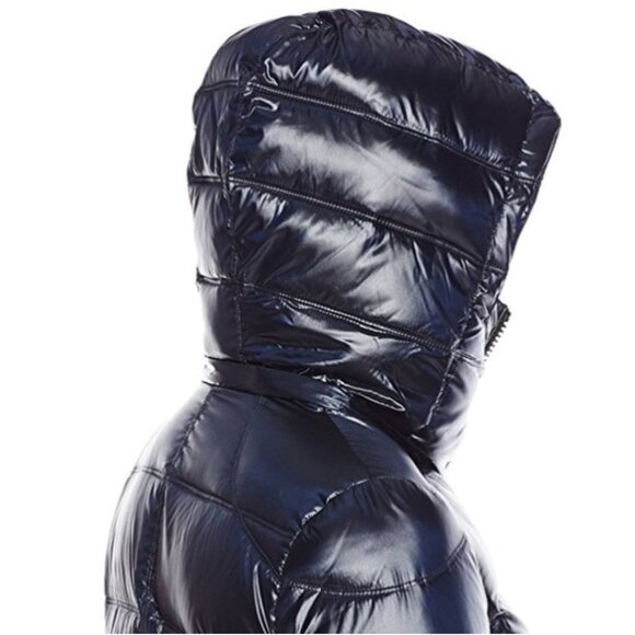 BCBG MAX AZRIA METALLIC SAPPHIRE DOWN COAT Size M, NWT - Picture 2 of 12